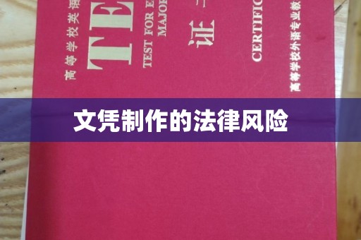 青山湖文凭制作的法律风险